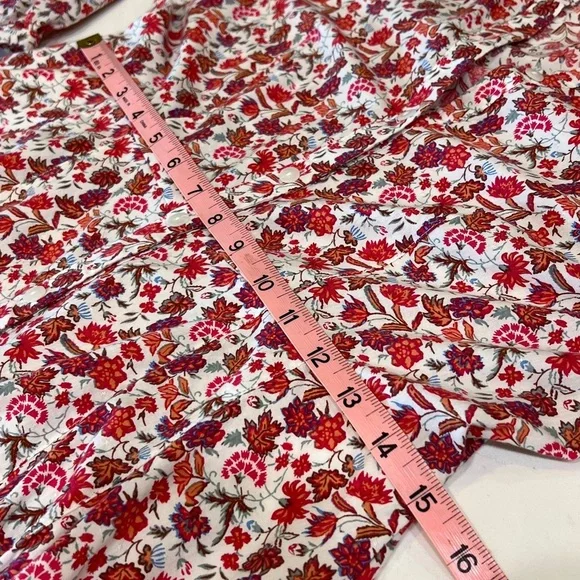 Universal Thread Floral Maxi Dress Button Front Long Sleeve Pockets - Picture 11 of 12